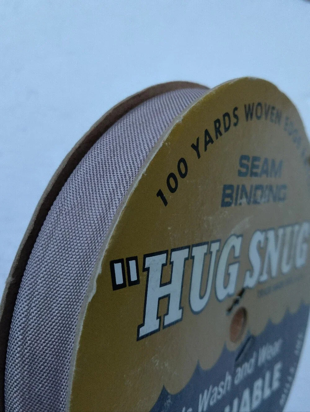 Vintage Hug Snug Rayon Seam Binding 100 Yd Spool Sewing Trim Made in USA
